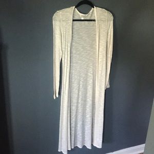 Long open cardigan